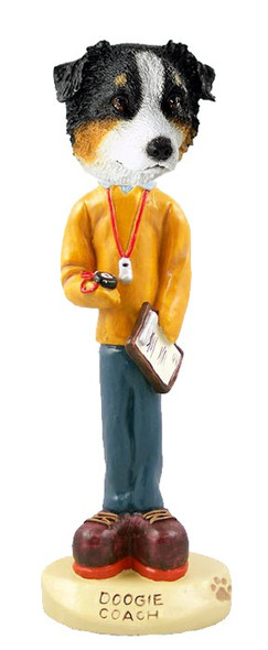 Tricolor Australian Shepherd Coach Doogie Collectible Dog Figurine