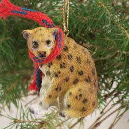 Leopard Hanging Ornament – Hand-Painted – Conversation Concepts