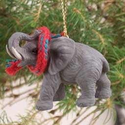 Original Elephant Christmas Tree Ornament – Hand-Painted