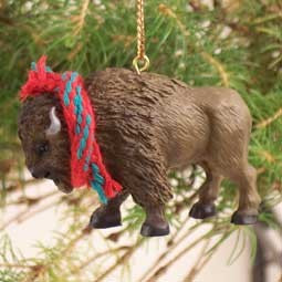Buffalo Hanging Ornament – Hand-Painted – Conversation Concepts