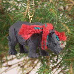 Original Rhinoceros Hanging Ornament – Hand-Painted – Conversation Concepts