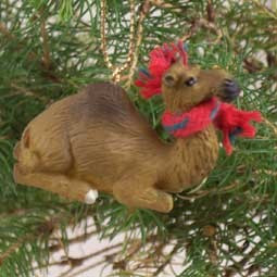 Original Dromedary Camel Christmas Ornament – Hand-Painted