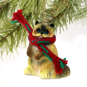 Ragdoll Cat Christmas Tree Ornament – Hand-Painted – Conversation Concepts