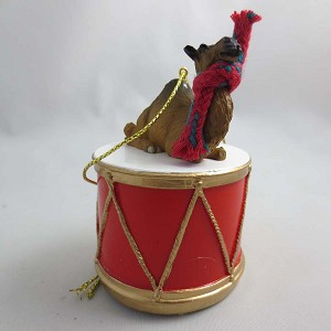 Camel Dromedary on Drum Christmas Ornament – Hand-Painted Stone Resin