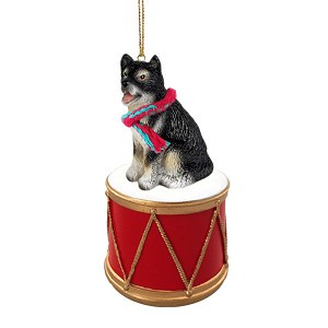 Alaskan Malamute Dog on Drum Christmas Ornament – Hand-Painted