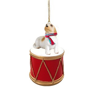Petit Basset Griffon Vendeen Dog on Drum Christmas Ornament – Hand-Painted