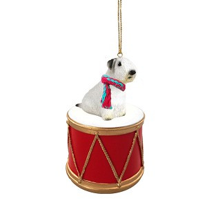 Sealyham Terrier Dog on Drum Christmas Ornament – Hand-Painted