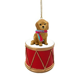 Goldendoodle on Drum Christmas Tree Ornament – Conversation Concepts