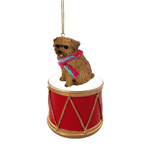 Norfolk Terrier Dog on Drum Christmas Ornament – Hand-Painted