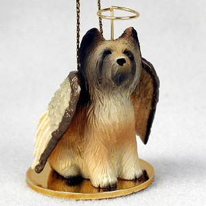 Briard Dog Angel Hanging Ornament – Hand-Painted Resin – Conversation Concepts