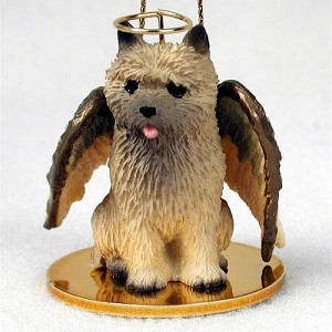 Red Cairn Terrier Dog Angel Hanging Ornament – Hand-Painted Resin