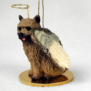 Norwich Terrier Dog Angel Hanging Ornament – Hand-Painted Resin