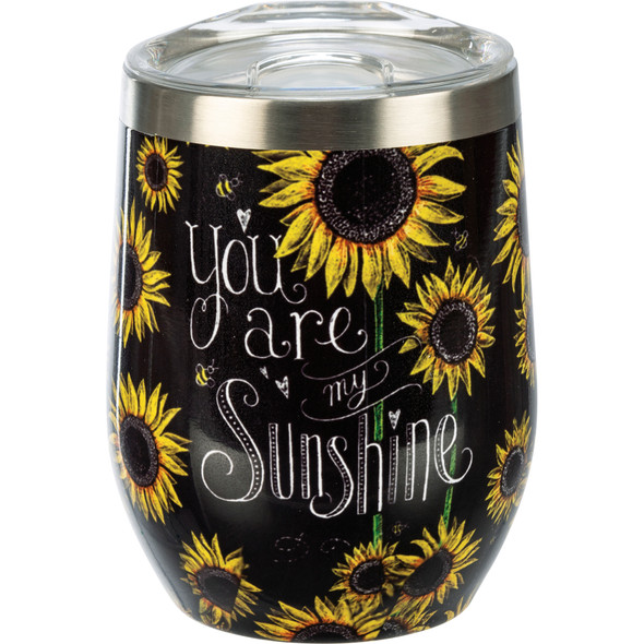 Wrap Around Sunflower Design Stainless Steel Coffee Tumbler Thermos 20 Oz  from Primitives by Kathy - Cherryland Sales