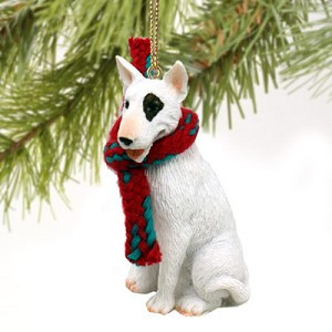 Bull Terrier Dog Hanging Ornament – Hand-Painted – Conversation Concepts