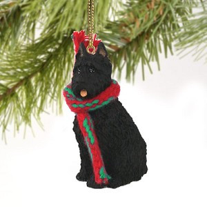 Black Bouvier Des Flandres Dog Christmas Ornament – Hand-Painted