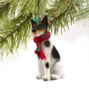 Rat Terrier Dog Christmas Tree Ornament – Hand-Painted – Conversation Concepts
