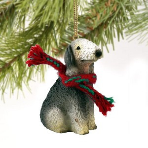 Bedlington Terrier Dog Christmas Ornament – Hand-Painted