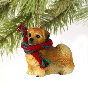 Tibetan Spaniel Dog Christmas Tree Ornament – Hand-Painted