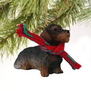 Red Dog Christmas Tree Ornament – Hand-Painted – Conversation Concepts