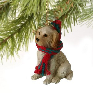 Cream Labradoodle Dog Christmas Ornament – Hand-Painted