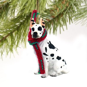 Harlequin Great Dane Dog Christmas Ornament – Hand-Painted