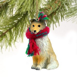 Sable Sheltie Dog Christmas Tree Ornament – Hand-Painted