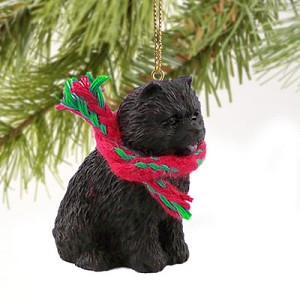 Black Chow Dog Christmas Tree Ornament – Hand-Painted – Conversation Concepts