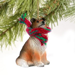Sable Collie Dog Christmas Tree Ornament – Hand-Painted