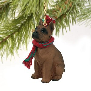 Tawny Boxer Dog Christmas Tree Ornament – Hand-Painted – Conversation Concepts