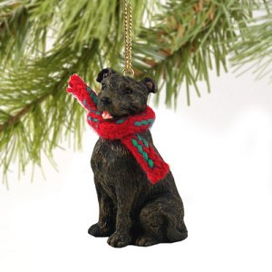 Brindle Staffordshire Bull Terrier Dog Christmas Ornament – Hand-Painted