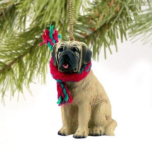 Mastiff Dog Christmas Tree Ornament – Hand-Painted – Conversation Concepts
