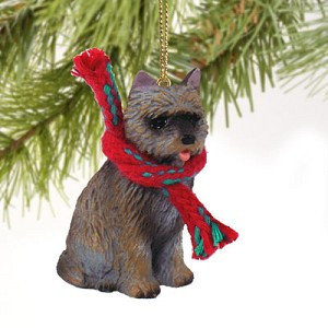 Brindle Cairn Terrier Dog Christmas Ornament – Hand-Painted