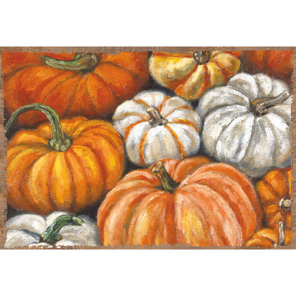 Pack of 24 Single Use Paper Placemats - Colorful Fall Pumpkins - 17.5 Inch x 12 Inch from Primitives by Kathy