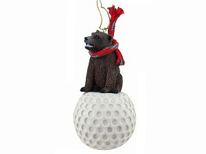 Grizzly Bear on Golf Ball Hanging Ornament – Hand-Painted Stone Resin