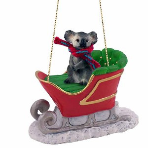 Koala in Sleigh Christmas Tree Ornament – Conversation Concepts