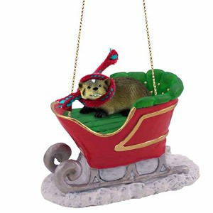 Badger in Sleigh Christmas Tree Ornament – Conversation Concepts