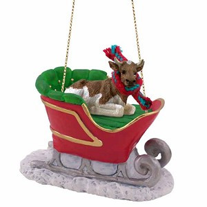 Guernsey Bull in Sleigh Christmas Tree Ornament – Conversation Concepts
