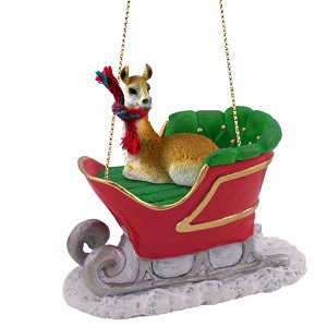 Llama in Sleigh Christmas Tree Ornament – Conversation Concepts