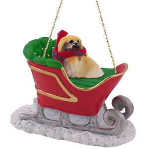 Pekingese Dog in Sleigh Christmas Tree Ornament – Conversation Concepts