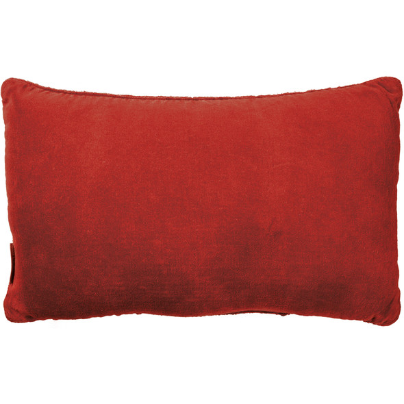 Red Knobby Cotton & Canvas Merry Christmas Decorative Throw Pillow 19x12 from Primitives by Kathy