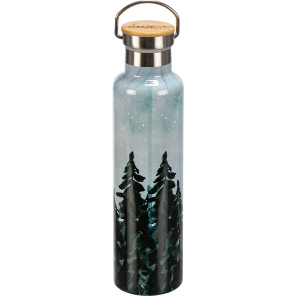 Insulated Stainless Steel Water Bottle Thermos - On Top Of The Mountain & Under The Stars 25 Oz from Primitives by Kathy