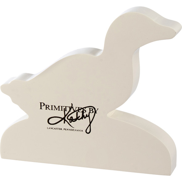 Decorative Duck Shaped Wooden Sign - Don't Duck With Me 5.75 In - Farmhouse Collection from Primitives by Kathy
