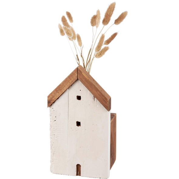Decorative Beach House Themed Rustic Wooden Vase - 10 In x 5.25 In from Primitives by Kathy
