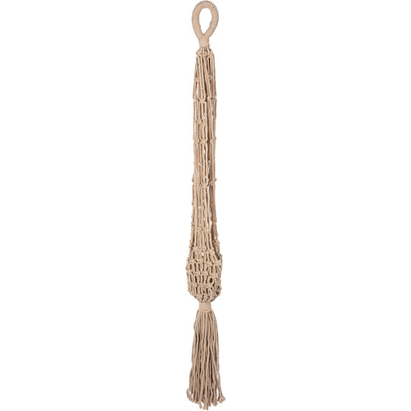 Macrame Cotton Plant Hanger - Open Fishnet Design - 39 Inches - Botanical Collection from Primitives by Kathy