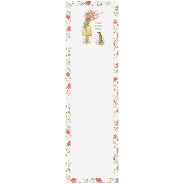 Magnetic Paper List Notepad - Love Yourself More (60 Pages) - Flower Bouquet from Primitives by Kathy