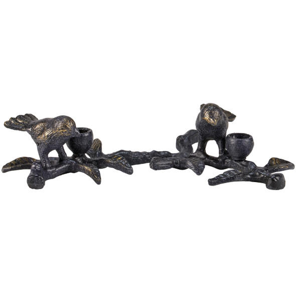 Decorative Metal Birds On Tree Limb Branch Candle Holder - 12 In x 5.5 In from Primitives by Kathy