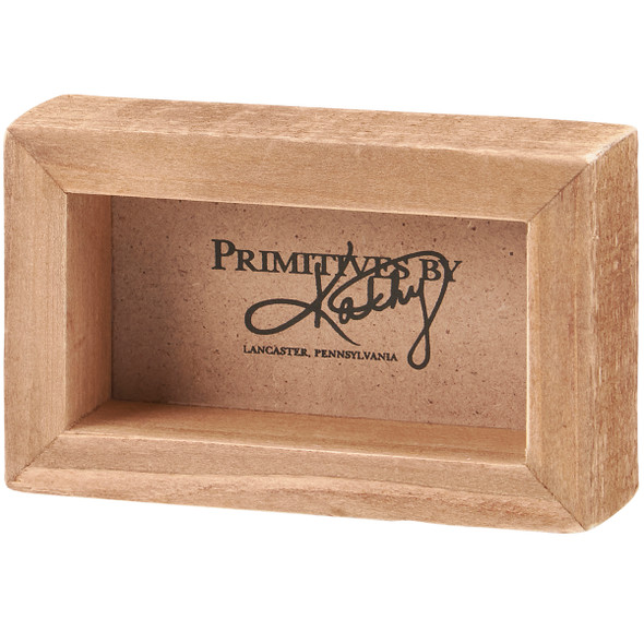 Decorative Small Wooden Box Sign Decor - Expect Nothing Appreciate Everything 4 Inch from Primitives by Kathy