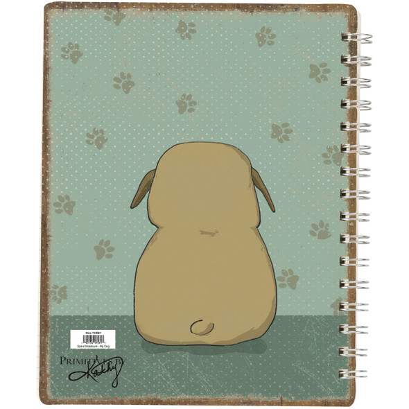Dog Lover Double Sided Spiral Notebook - Thoughts I Only Share With My Dog - 120 Lined Pages from Primitives by Kathy