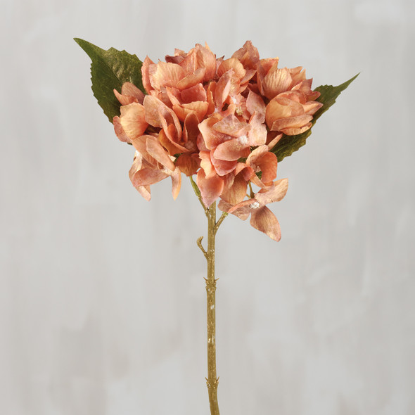 Set of 12 Decorative Artificial Botanical Picks - Orange Hydrangea - 13.5 Inch Tall from Primitives by Kathy