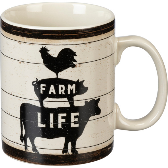 First Coffee Then I Do Farm Things Stoneware Coffee Mug 20 Oz from Primitives by Kathy